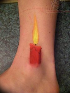 фото тату горящая свеча 20.03.2019 №061 - tattoo burning candle - tattoo-photo.ru