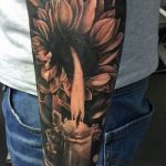 фото тату горящая свеча 20.03.2019 №071 - tattoo burning candle - tattoo-photo.ru