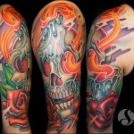 фото тату горящая свеча 20.03.2019 №103 - tattoo burning candle - tattoo-photo.ru