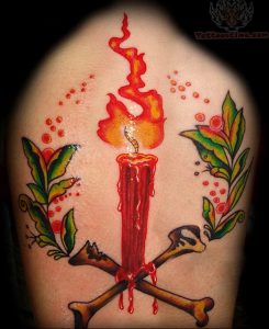 фото тату горящая свеча 20.03.2019 №106 - tattoo burning candle - tattoo-photo.ru