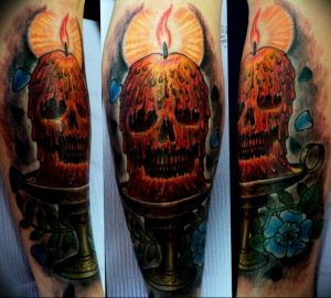 фото тату горящая свеча 20.03.2019 №108 - tattoo burning candle - tattoo-photo.ru