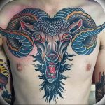 фото тату козерог 05.03.2019 №023 - photo tattoo ibex - tattoo-photo.ru