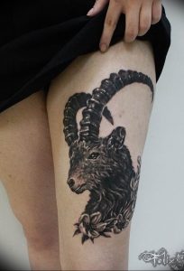 фото тату козерог 05.03.2019 №070 - photo tattoo ibex - tattoo-photo.ru