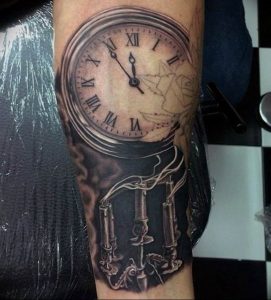 фото тату на руке со свечей 20.03.2019 №014 - tattoo on the arm with a cand - tattoo-photo.ru