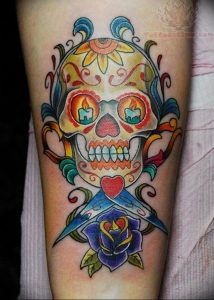 фото тату на руке со свечей 20.03.2019 №017 - tattoo on the arm with a cand - tattoo-photo.ru