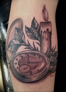 фото тату на руке со свечей 20.03.2019 №019 - tattoo on the arm with a cand - tattoo-photo.ru