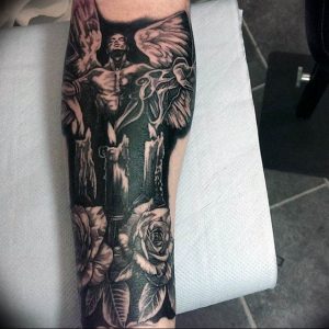 фото тату на руке со свечей 20.03.2019 №021 - tattoo on the arm with a cand - tattoo-photo.ru