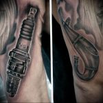 фото тату свеча зажигания 20.03.2019 №002 - tattoo spark plug - tattoo-photo.ru