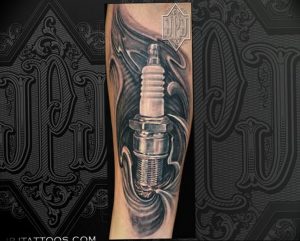 фото тату свеча зажигания 20.03.2019 №018 - tattoo spark plug - tattoo-photo.ru