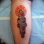 фото тату свеча зажигания 20.03.2019 №025 - tattoo spark plug - tattoo-photo.ru