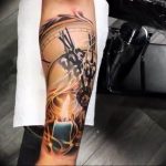 фото тату свеча на предплечье 20.03.2019 №002 - forearm candle tattoo - tattoo-photo.ru