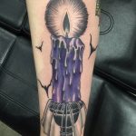 фото тату свеча на предплечье 20.03.2019 №012 - forearm candle tattoo - tattoo-photo.ru