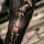 фото тату свеча на предплечье 20.03.2019 №020 - forearm candle tattoo - tattoo-photo.ru