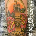 фото тату свеча на предплечье 20.03.2019 №065 - forearm candle tattoo - tattoo-photo.ru