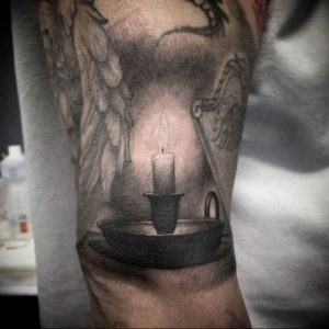 фото тату свечка 20.03.2019 №001 - tattoo candle - tattoo-photo.ru