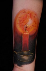 фото тату свечка 20.03.2019 №004 - tattoo candle - tattoo-photo.ru