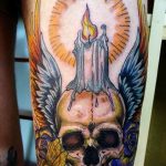 фото тату свечка 20.03.2019 №015 - tattoo candle - tattoo-photo.ru