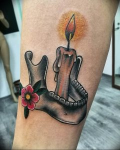 фото тату свечка 20.03.2019 №028 - tattoo candle - tattoo-photo.ru