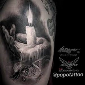 фото тату со свечой 20.03.2019 №027 - candle tattoo - tattoo-photo.ru