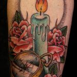 фото тату со свечой 20.03.2019 №034 - candle tattoo - tattoo-photo.ru