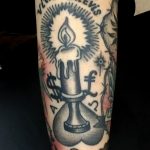 фото тату со свечой 20.03.2019 №052 - candle tattoo - tattoo-photo.ru