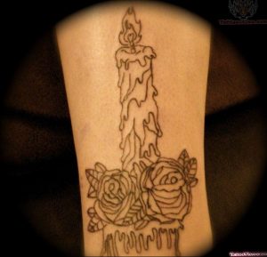 фото тату со свечой 20.03.2019 №060 - candle tattoo - tattoo-photo.ru