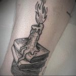 фото тату со свечой 20.03.2019 №064 - candle tattoo - tattoo-photo.ru