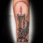 фото тату со свечой 20.03.2019 №072 - candle tattoo - tattoo-photo.ru