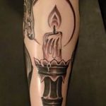 фото тату со свечой 20.03.2019 №078 - candle tattoo - tattoo-photo.ru