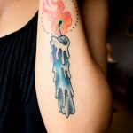 фото тату со свечой 20.03.2019 №099 - candle tattoo - tattoo-photo.ru