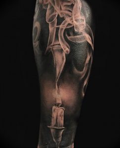 фото тату со свечой 20.03.2019 №100 - candle tattoo - tattoo-photo.ru