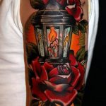 фото тату фонарь со свечой 20.03.2019 №003 - tattoo lantern with a candle - tattoo-photo.ru