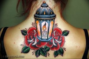 фото тату фонарь со свечой 20.03.2019 №008 - tattoo lantern with a candle - tattoo-photo.ru