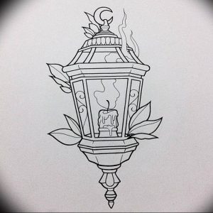 фото тату фонарь со свечой 20.03.2019 №012 - tattoo lantern with a candle - tattoo-photo.ru