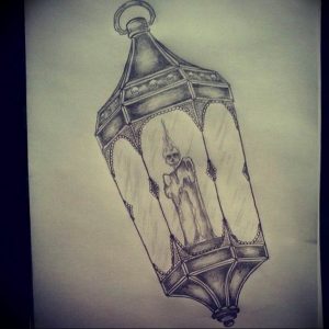 фото тату фонарь со свечой 20.03.2019 №015 - tattoo lantern with a candle - tattoo-photo.ru