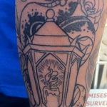 фото тату фонарь со свечой 20.03.2019 №029 - tattoo lantern with a candle - tattoo-photo.ru