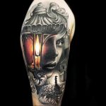 фото тату фонарь со свечой 20.03.2019 №031 - tattoo lantern with a candle - tattoo-photo.ru