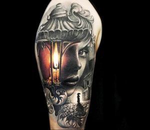 фото тату фонарь со свечой 20.03.2019 №031 - tattoo lantern with a candle - tattoo-photo.ru