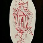 фото тату фонарь со свечой 20.03.2019 №034 - tattoo lantern with a candle - tattoo-photo.ru