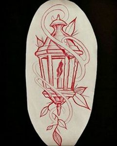 фото тату фонарь со свечой 20.03.2019 №034 - tattoo lantern with a candle - tattoo-photo.ru