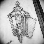 фото тату фонарь со свечой 20.03.2019 №036 - tattoo lantern with a candle - tattoo-photo.ru