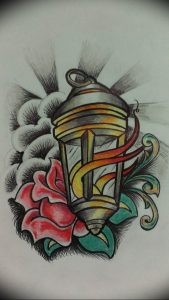 фото тату фонарь со свечой 20.03.2019 №047 - tattoo lantern with a candle - tattoo-photo.ru