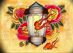 фото тату фонарь со свечой 20.03.2019 №051 - tattoo lantern with a candle - tattoo-photo.ru