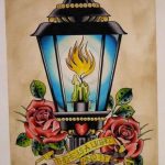 фото тату фонарь со свечой 20.03.2019 №052 - tattoo lantern with a candle - tattoo-photo.ru