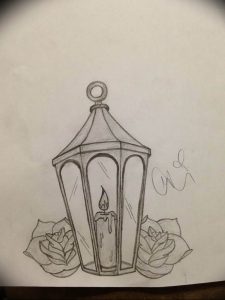 фото тату фонарь со свечой 20.03.2019 №057 - tattoo lantern with a candle - tattoo-photo.ru