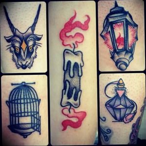 фото тату фонарь со свечой 20.03.2019 №061 - tattoo lantern with a candle - tattoo-photo.ru