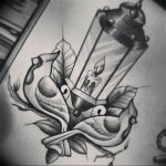 фото тату фонарь со свечой 20.03.2019 №077 - tattoo lantern with a candle - tattoo-photo.ru