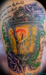 фото тату фонарь со свечой 20.03.2019 №085 - tattoo lantern with a candle - tattoo-photo.ru