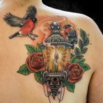 фото тату фонарь со свечой 20.03.2019 №087 - tattoo lantern with a candle - tattoo-photo.ru