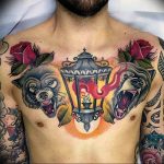 фото тату фонарь со свечой 20.03.2019 №088 - tattoo lantern with a candle - tattoo-photo.ru